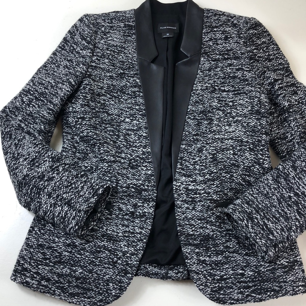 Club Monaco Black And Gray Blazer